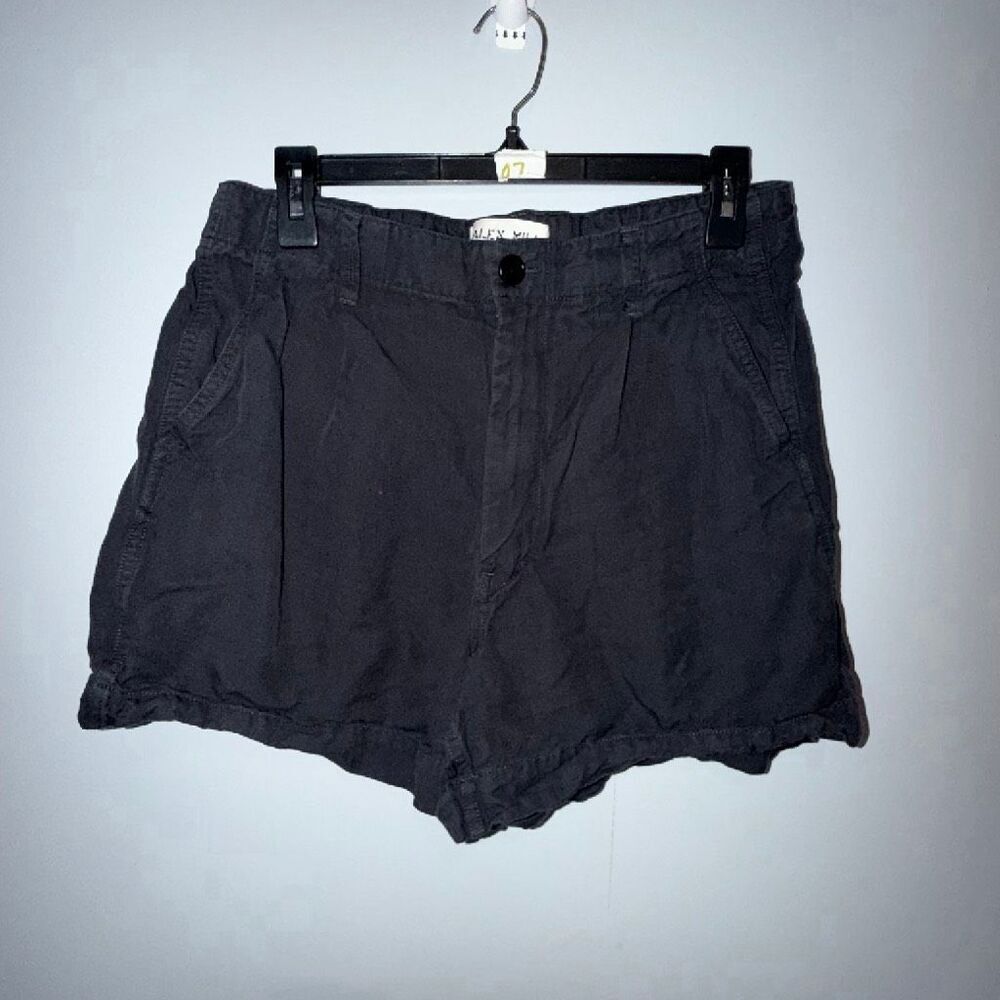 Alex Mill Linen Blend High Rise Chino Shorts Size 10 charcoal Grey #900